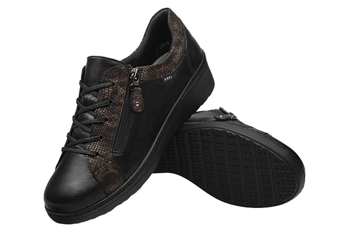 Półbuty AXEL Comfort 1779 H Czarne na 2-zamki