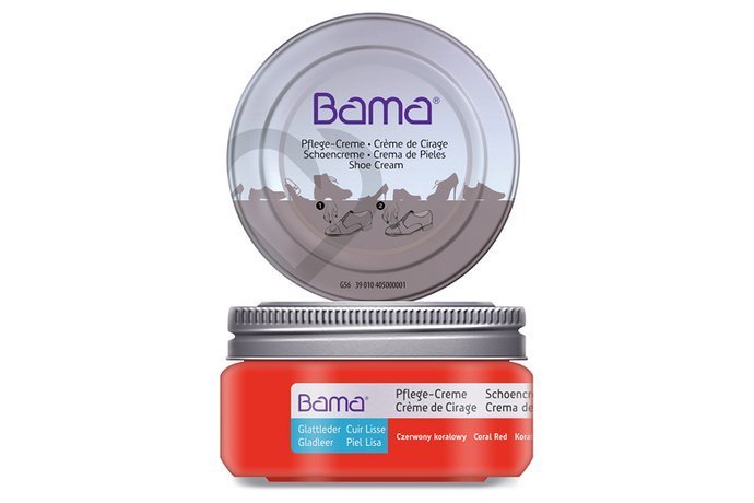 Krem do obuwia BAMA Premium w słoiczku 088 Czerwony Koralowy