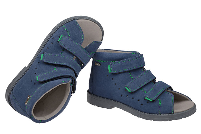 Sandały Profilaktyczne Ortopedyczne Buty DAWID 1043 Niebieskie GJ