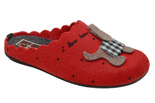 Kapcie MANITU 320050-04 Czerwone Pantofle domowe Ciapy